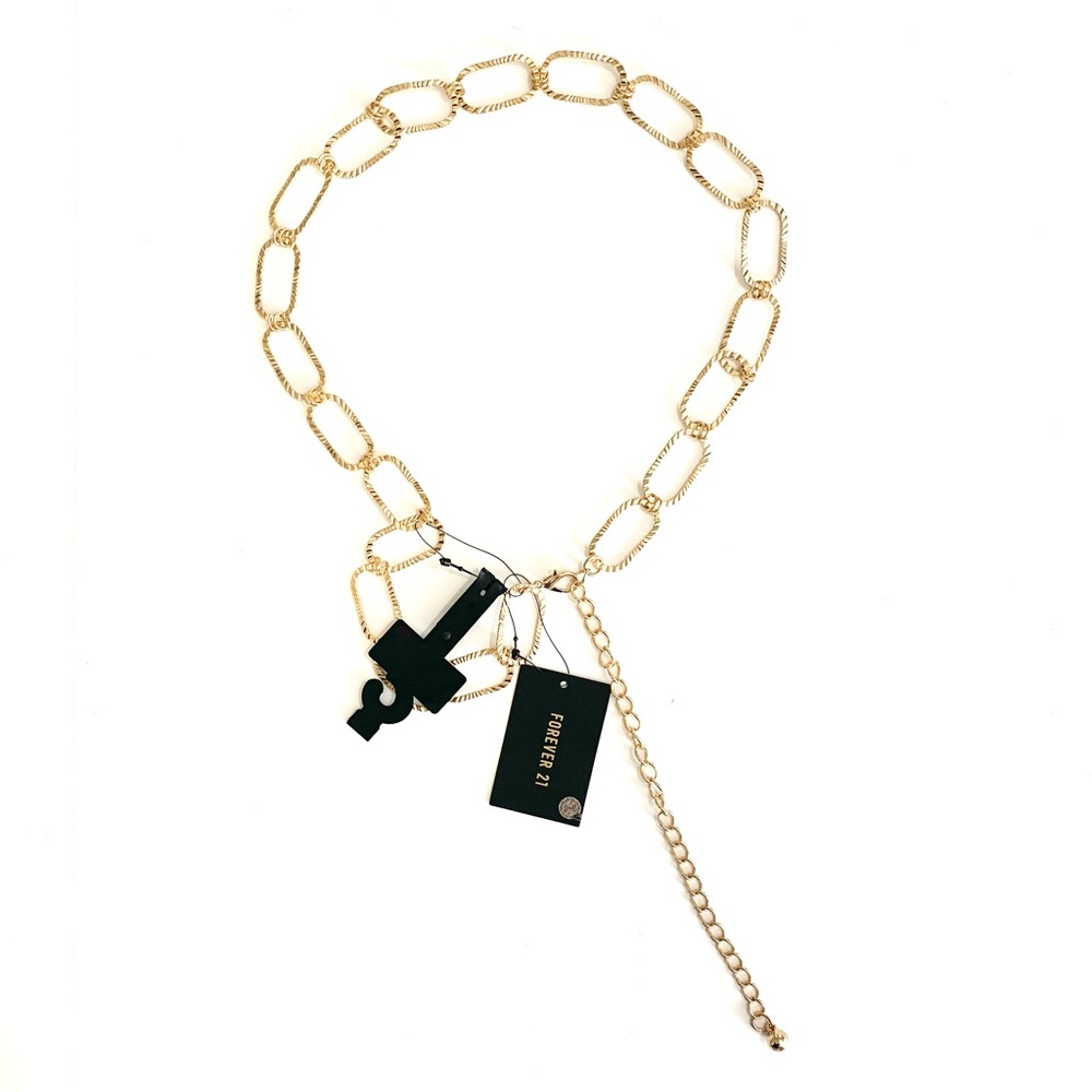 Forever 21 gold tone chain belt